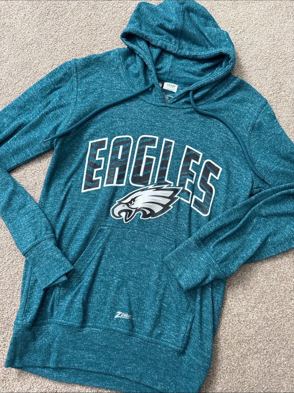 Team Apparel Teal Crewneck Hoodie with Eagles Graphic